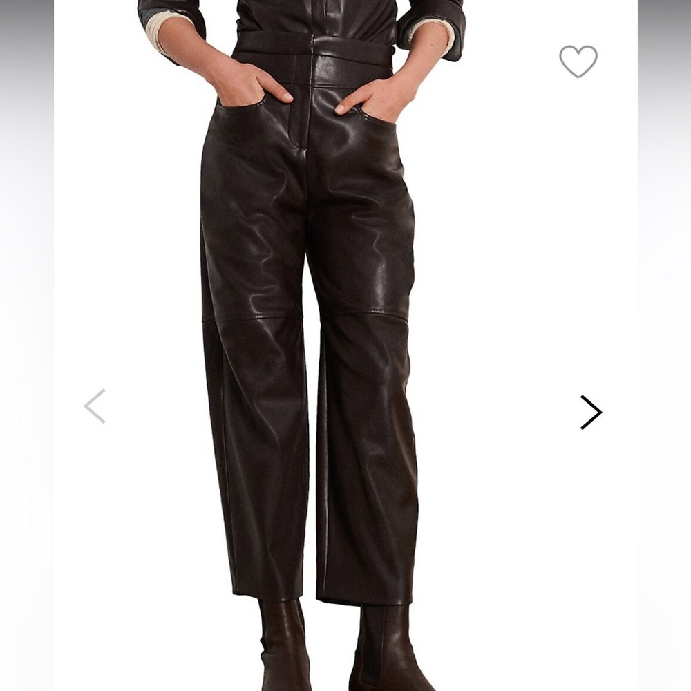ba&sh Leather Frances Cropped Pants